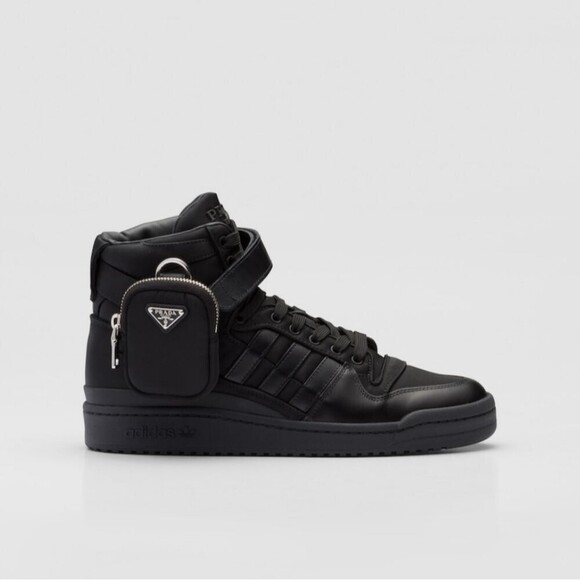 Adidas for PRADA Re-nylon Forum High top Black Sneakers UNISEX NWT Limit… - Picture 1 of 16
